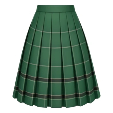green plaid scottish skirt sticker