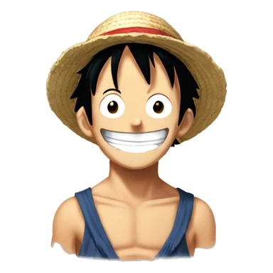 Luffy from one piece smiling sticker