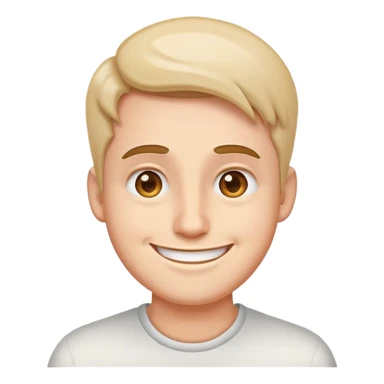 it should be smiling, but rolling his eyes at the same time to give a sarcastically happy look and I wanted to look like your generic emoji sticker