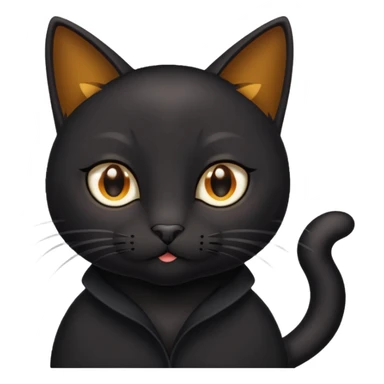 Black cat with hazel brown eyes twinkling like the stars  sticker