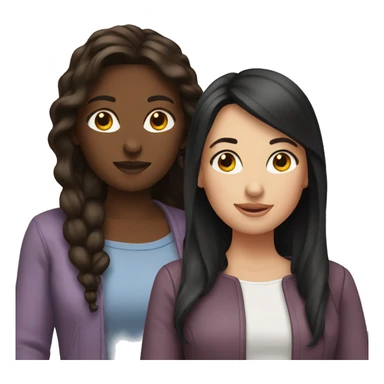 Two brunette besties sticker