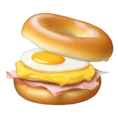 singular bagel with taylor ham egg and cheese sticker