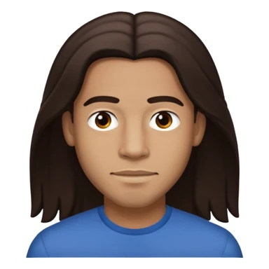 Lloyd Polite Jr with long dark brown hair sticker