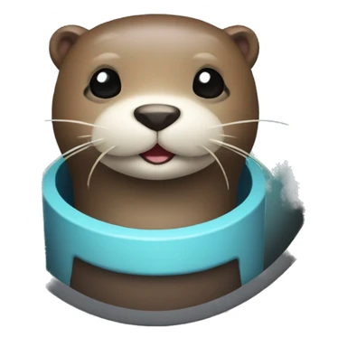 otter in a cylinder sticker