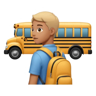 Standing in a queue at the school bus🚍 sticker