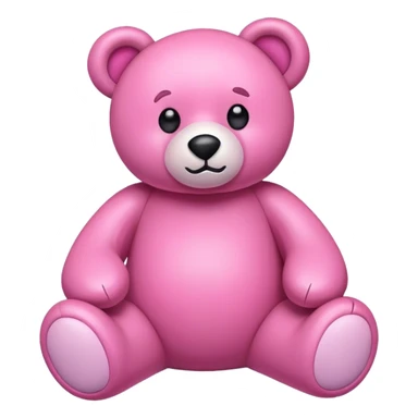 pink stuffed bear sticker
