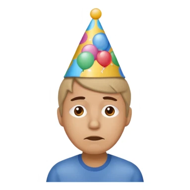 Tired but with birthday hat sticker