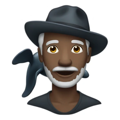 Black Grandfather Whale sticker