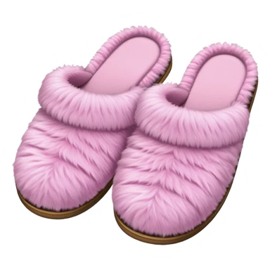 Pink fluffy slippers sticker