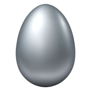 Glowy silver Easter egg sticker