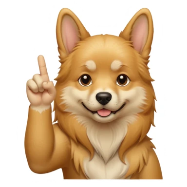 Dog giving me the middle finger sticker