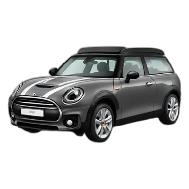 grey mini clubman with stripes and dark window sticker