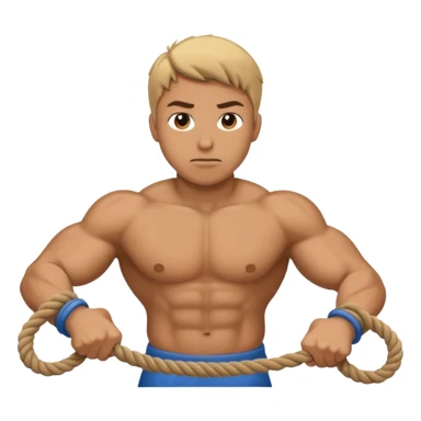 emoji person pulling a rope in tug of war sticker