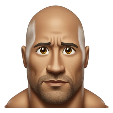 the rock with upperbody is sad with tears sticker
