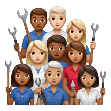 People Holding Tools sticker