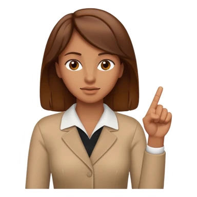 Female shaking index finger saying no sticker