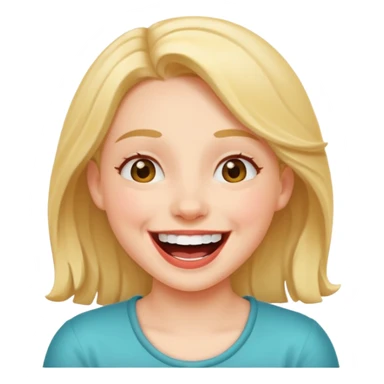 girl being silly sticker