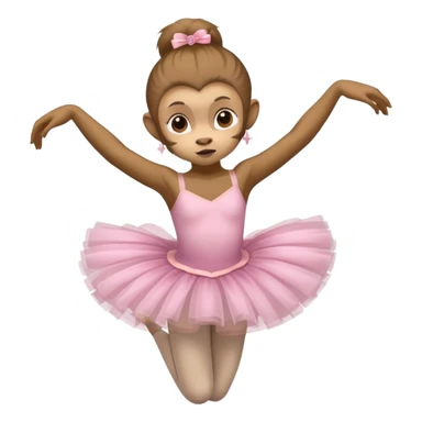 Balerina con cabeza de capuchina sticker