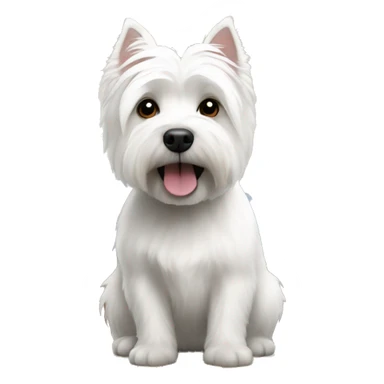 west highland white terrier in a house  sticker