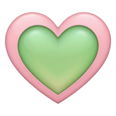A half light green half light pink heart sticker