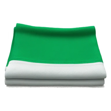 Realistic folded emerald green dish towel sticker