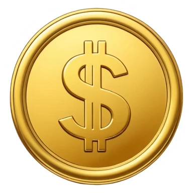 Gold coin with dollar sign WhatsApp emoji sticker