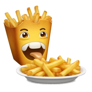 Monsieur qui mange une poutine sticker