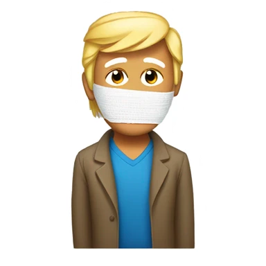 trump with bandage on his ear sticker