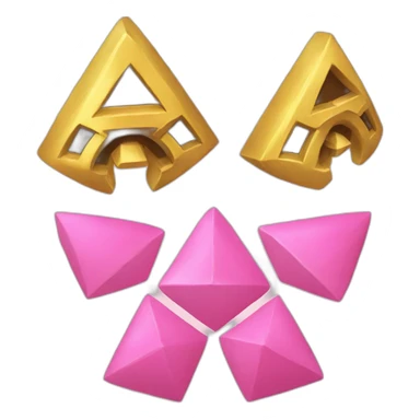 Zelda triforce pink Nintendo sticker