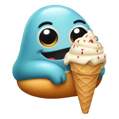 Slug eating an ice cream  sticker