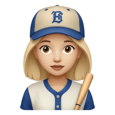 baseball hat girl sticker