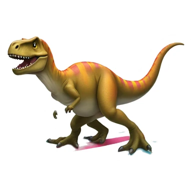 T-Rex on a surfboard sticker
