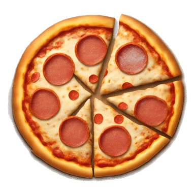 pizza with pepperoni and half sausage on one pizza sticker