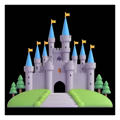 king and queen, castle background sticker