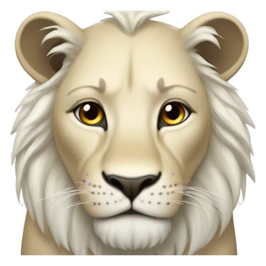 Lion blanc les yeux vers sticker