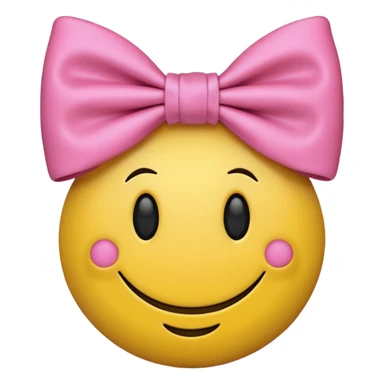 Aesthetic smiley ￼ face ￼ wearing a bow ￼ sticker