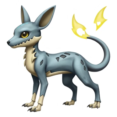 Skeletal-CyborgManectric-Electrike-Lucio-Cubone-Umbreon-Marowak-Draco-Fakémon-hybrid-creature (full body), 4 legs sticker