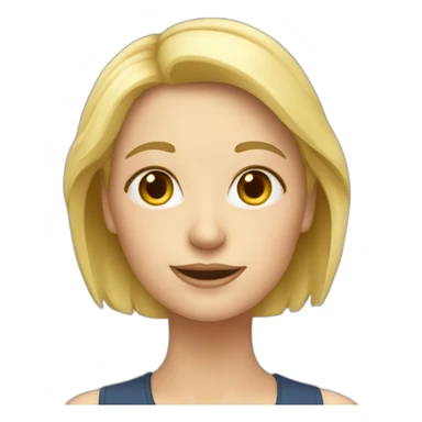 A blond French teacher woman. sticker