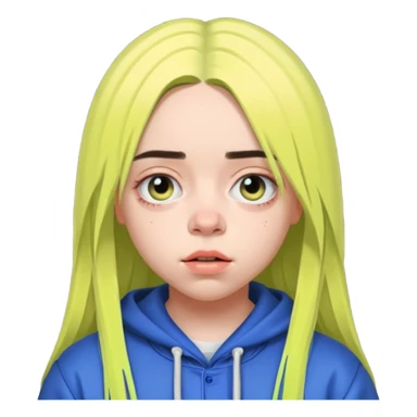Billie Eilish just face  sticker