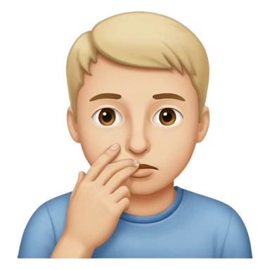 person picking their nose sticker