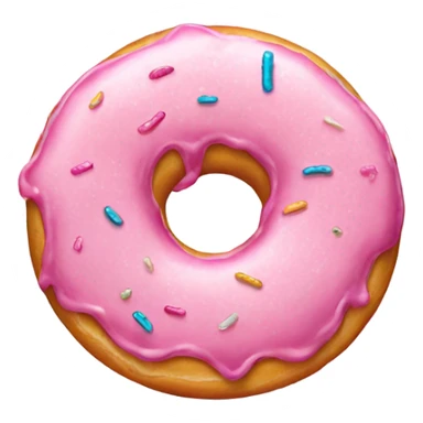 Pink iced donut sticker