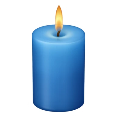 Decorative Wax Candle blue  sticker