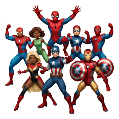 Marvel characters sticker