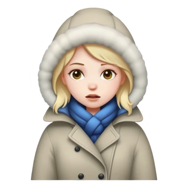girl freezing cold  sticker