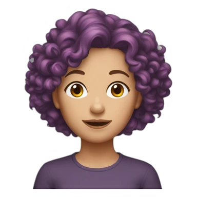 Emma Cousinier with curly red hair sticker