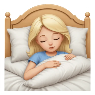 girl sleeping in bed sticker