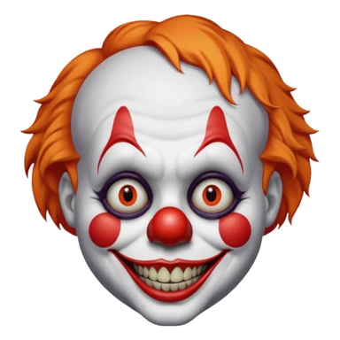 The clown from the movie IT With a little orange hair with the scary lip sticker