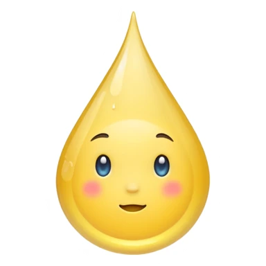 Yellow Drop of Water with no face sticker