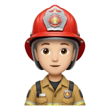 Firefighter wearing helmets sticker