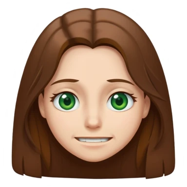 I have long brown hair, green-gray eyes, I hide myself behind a smile, it hurts my soul, I don't have mutual love, sometimes I can be rude sticker